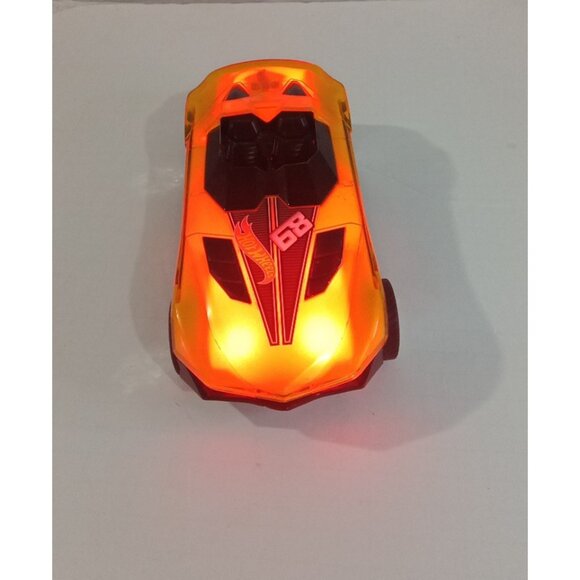 Hot Wheels Yellow Electronic Car 68 Black Silver Wheel - Light Up Sounds & Motor - Picture 7 of 16